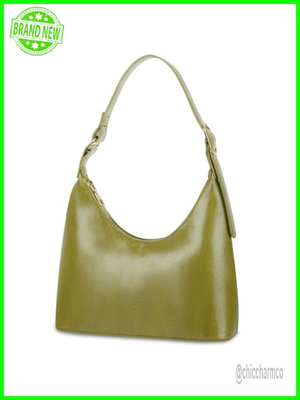 Small Vegan Leather Hobo Shoulder Bag Retro Crescent Purse